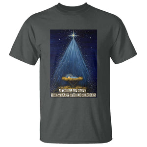 Nativity Scene Christmas T Shirt Biible Baby Jesus Christian TS14 Dark Heather Print Your Wear