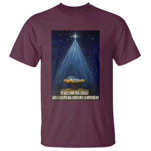 Nativity Scene Christmas T Shirt Biible Baby Jesus Christian TS14 Maroon Print Your Wear