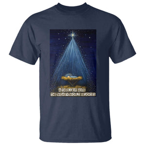 Nativity Scene Christmas T Shirt Biible Baby Jesus Christian TS14 Navy Print Your Wear