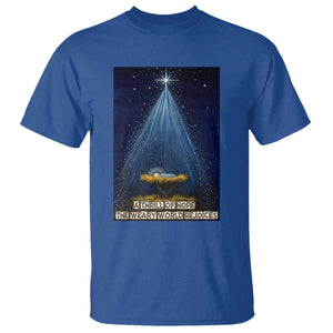 Nativity Scene Christmas T Shirt Biible Baby Jesus Christian TS14 Royal Blue Print Your Wear