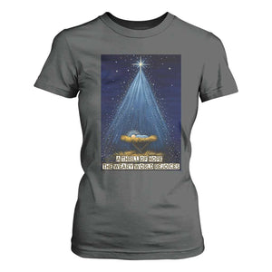 Nativity Scene Christmas T Shirt For Women Biible Baby Jesus Christian TS14 Dark Heather Print Your Wear