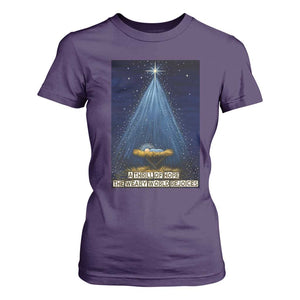 Nativity Scene Christmas T Shirt For Women Biible Baby Jesus Christian TS14 Purple Print Your Wear