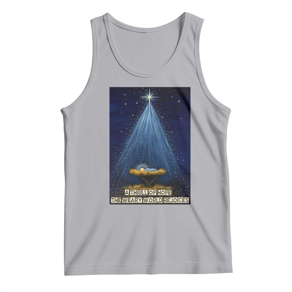 Nativity Scene Christmas Tank Top Biible Baby Jesus Christian TS14 Athletic Heather Print Your Wear
