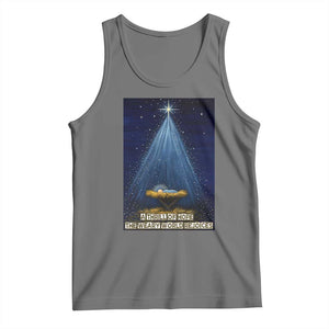 Nativity Scene Christmas Tank Top Biible Baby Jesus Christian TS14 Black Heather Print Your Wear