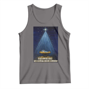 Nativity Scene Christmas Tank Top Biible Baby Jesus Christian TS14 Deep Heather Print Your Wear