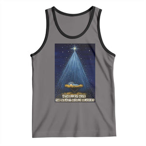 Nativity Scene Christmas Tank Top Biible Baby Jesus Christian TS14 Deep Heather Black Print Your Wear