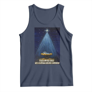 Nativity Scene Christmas Tank Top Biible Baby Jesus Christian TS14 Navy Print Your Wear
