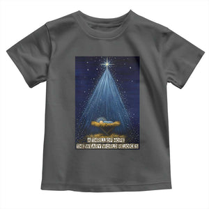 Nativity Scene Christmas Toddler T Shirt Biible Baby Jesus Christian TS14 Dark Heather Print Your Wear