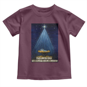Nativity Scene Christmas Toddler T Shirt Biible Baby Jesus Christian TS14 Maroon Print Your Wear