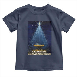 Nativity Scene Christmas Toddler T Shirt Biible Baby Jesus Christian TS14 Navy Print Your Wear