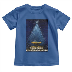 Nativity Scene Christmas Toddler T Shirt Biible Baby Jesus Christian TS14 Royal Blue Print Your Wear
