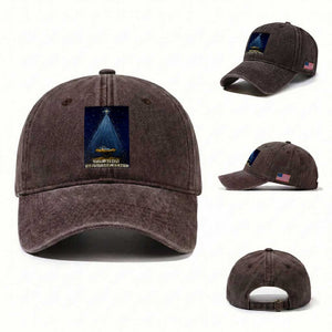 Nativity Scene Christmas Washed Cotton Baseball Cap Biible Baby Jesus Christian TS14 Washed Cap Universal Fit Dark Brown Print Your Wear