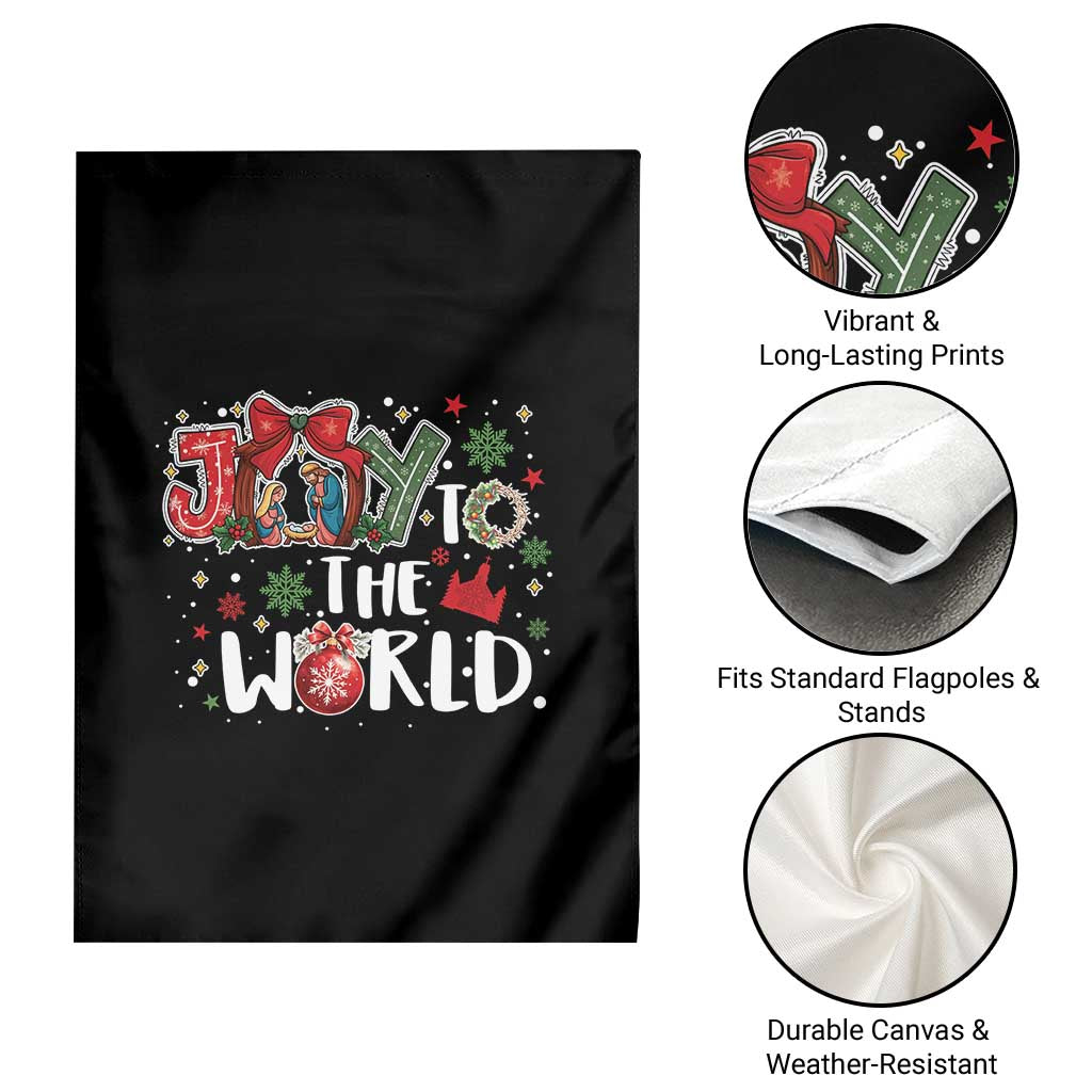 Nativity Scene Christmas Garden Flag Joy To The World TS14 Print Your Wear