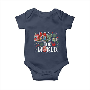Nativity Scene Christmas Baby Onesie Joy To The World TS14 Navy Print Your Wear