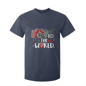 Nativity Scene Christmas T Shirt For Kid Joy To The World TS14 Navy Print Your Wear