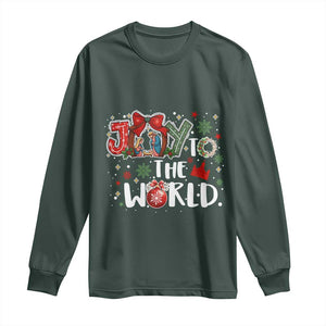 Nativity Scene Christmas Long Sleeve Shirt Joy To The World - Print Your Wear