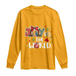 Nativity Scene Christmas Long Sleeve Shirt Joy To The World - Print Your Wear