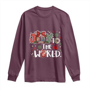 Nativity Scene Christmas Long Sleeve Shirt Joy To The World - Print Your Wear