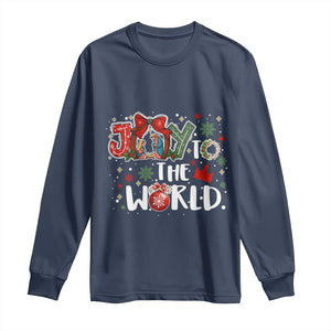 Nativity Scene Christmas Long Sleeve Shirt Joy To The World - Print Your Wear