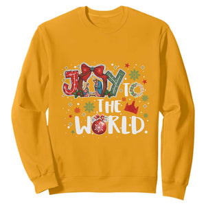 Nativity Scene Christmas Sweatshirt Joy To The World - Print Your Wear
