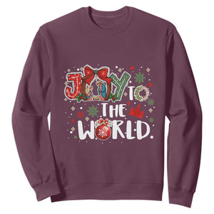 Nativity Scene Christmas Sweatshirt Joy To The World - Print Your Wear