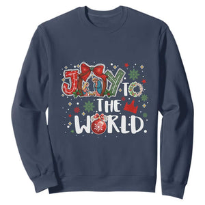 Nativity Scene Christmas Sweatshirt Joy To The World - Print Your Wear