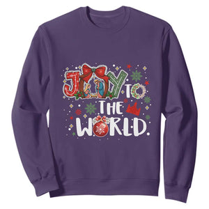 Nativity Scene Christmas Sweatshirt Joy To The World - Print Your Wear