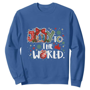 Nativity Scene Christmas Sweatshirt Joy To The World - Print Your Wear