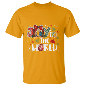 Nativity Scene Christmas T Shirt Joy To The World TS14 Gold Print Your Wear