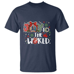Nativity Scene Christmas T Shirt Joy To The World TS14 Navy Print Your Wear