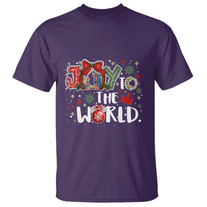 Nativity Scene Christmas T Shirt Joy To The World TS14 Purple Print Your Wear