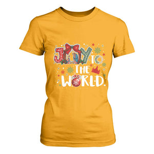Nativity Scene Christmas T Shirt For Women Joy To The World TS14 Gold Print Your Wear