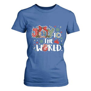 Nativity Scene Christmas T Shirt For Women Joy To The World TS14 Royal Blue Print Your Wear