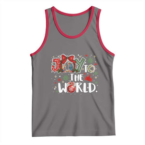 Nativity Scene Christmas Tank Top Joy To The World TS14 Deep Heather Red Print Your Wear