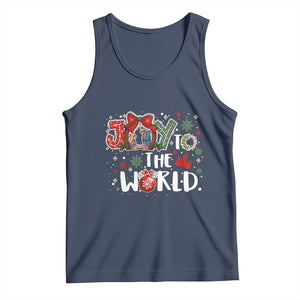 Nativity Scene Christmas Tank Top Joy To The World TS14 Navy Print Your Wear