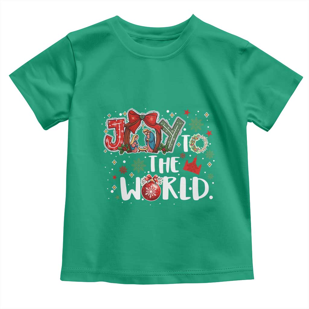 Nativity Scene Christmas Toddler T Shirt Joy To The World TS14 Irish Green Print Your Wear