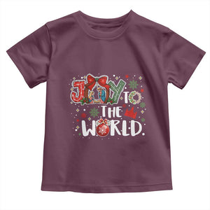 Nativity Scene Christmas Toddler T Shirt Joy To The World TS14 Maroon Print Your Wear