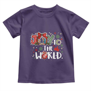 Nativity Scene Christmas Toddler T Shirt Joy To The World TS14 Purple Print Your Wear