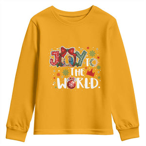 Nativity Scene Christmas Youth Sweatshirt Joy To The World TS14 Gold Print Your Wear