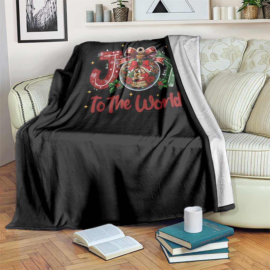 Jesus Christmas Throw Blanket Joy To The World TS14 Print Your Wear