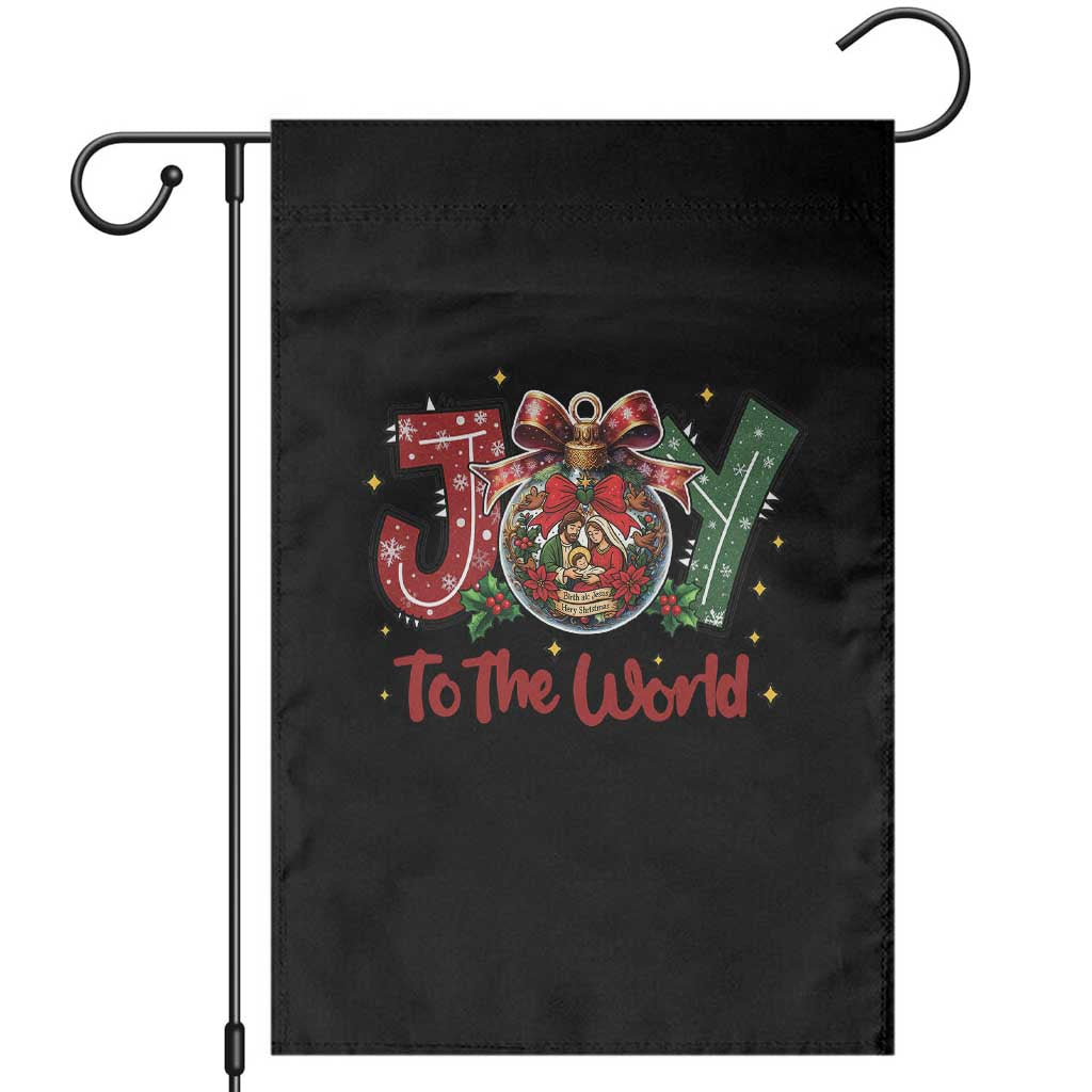 Jesus Christmas Garden Flag Joy To The World TS14 Black Print Your Wear