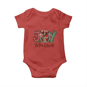 Jesus Christmas Baby Onesie Joy To The World TS14 Red Print Your Wear