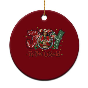 Jesus Xmas Ceramic Ornament Joy To The World TS14 1pc Red Print Your Wear