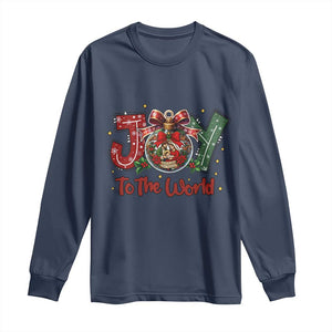 Jesus Christmas Long Sleeve Shirt Joy To The World - Print Your Wear