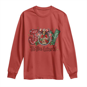 Jesus Christmas Long Sleeve Shirt Joy To The World - Print Your Wear