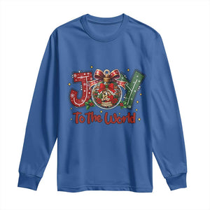 Jesus Christmas Long Sleeve Shirt Joy To The World - Print Your Wear