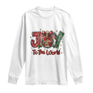 Jesus Christmas Long Sleeve Shirt Joy To The World - Print Your Wear