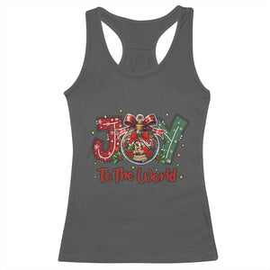 Jesus Christmas Racerback Tank Top Joy To The World - Print Your Wear