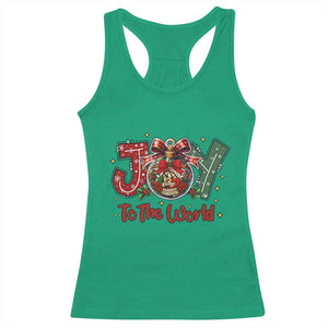 Jesus Christmas Racerback Tank Top Joy To The World - Print Your Wear