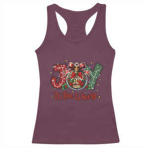 Jesus Christmas Racerback Tank Top Joy To The World - Print Your Wear